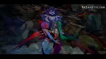 play Mrsafetylion 官方 - darkstalkers (jon talbain x morrigan aensland, lilith aensland, felicia)
